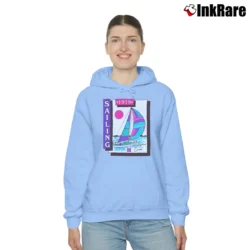 Women’s Christopher Cross Sailing Album Cozy Hoodie in light blue | Warm, Structured, Stylish