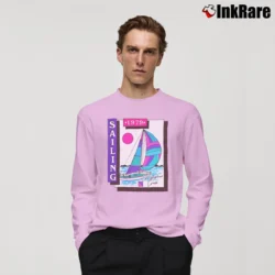 Men’s Christopher Cross Sailing Album Long-Sleeve Shirt in light pink | Sleek, Lightweight, Year-Round Wear