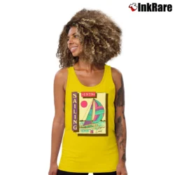 Women’s Christopher Cross Sailing Album Tank Top in yellow | Lightweight, Movement-Friendly