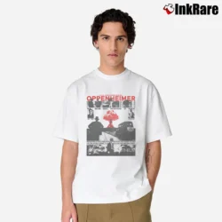 Men’s Christopher Nolan Oppenheimer Movie Poster Classic T-Shirt in white | Soft, Breathable Everyday Wear
