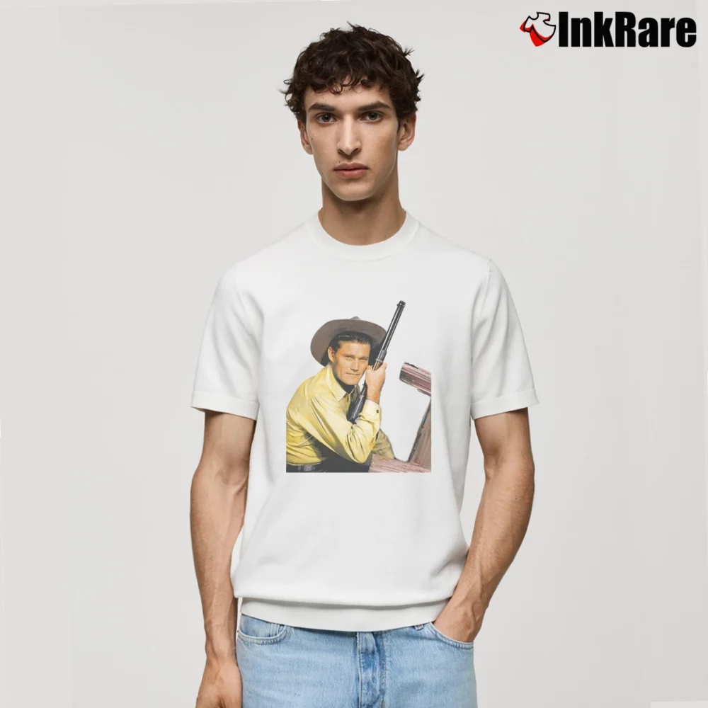 Men’s Chuck Connors The Rifleman Classic T-Shirt in white | Soft, Breathable Everyday Wear