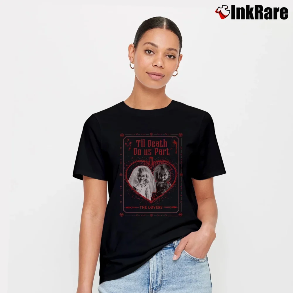 Women’s Chucky Valentines Day Til Death Do Us Part T-Shirt in black | Soft, Flattering Fit