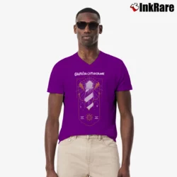Men’s Chunk! No Captain Chunk Band Pop Punk Rock V-Neck Tee in purple | Sharp, Breathable, Everyday Staple