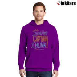 Men’s Chunk No Captain Chunk Crowned Logo Distressed Pullover Hoodie in purple | Cozy, Durable, Modern Fit