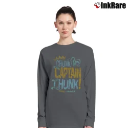 Women’s Chunk No Captain Chunk Crowned Logo Distressed Long-Sleeve Top in charcoal | Sleek, Versatile, All-Season