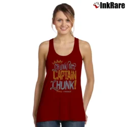 Women’s Chunk No Captain Chunk Crowned Logo Distressed Tank Top in maroon | Lightweight, Movement-Friendly