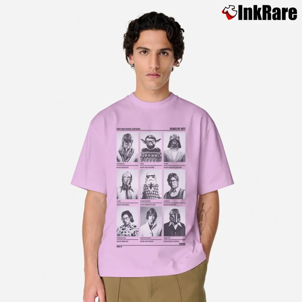 Men’s Chunk Star Wars Class Of Parody Classic Classic T-Shirt in light pink | Soft, Breathable Everyday Wear