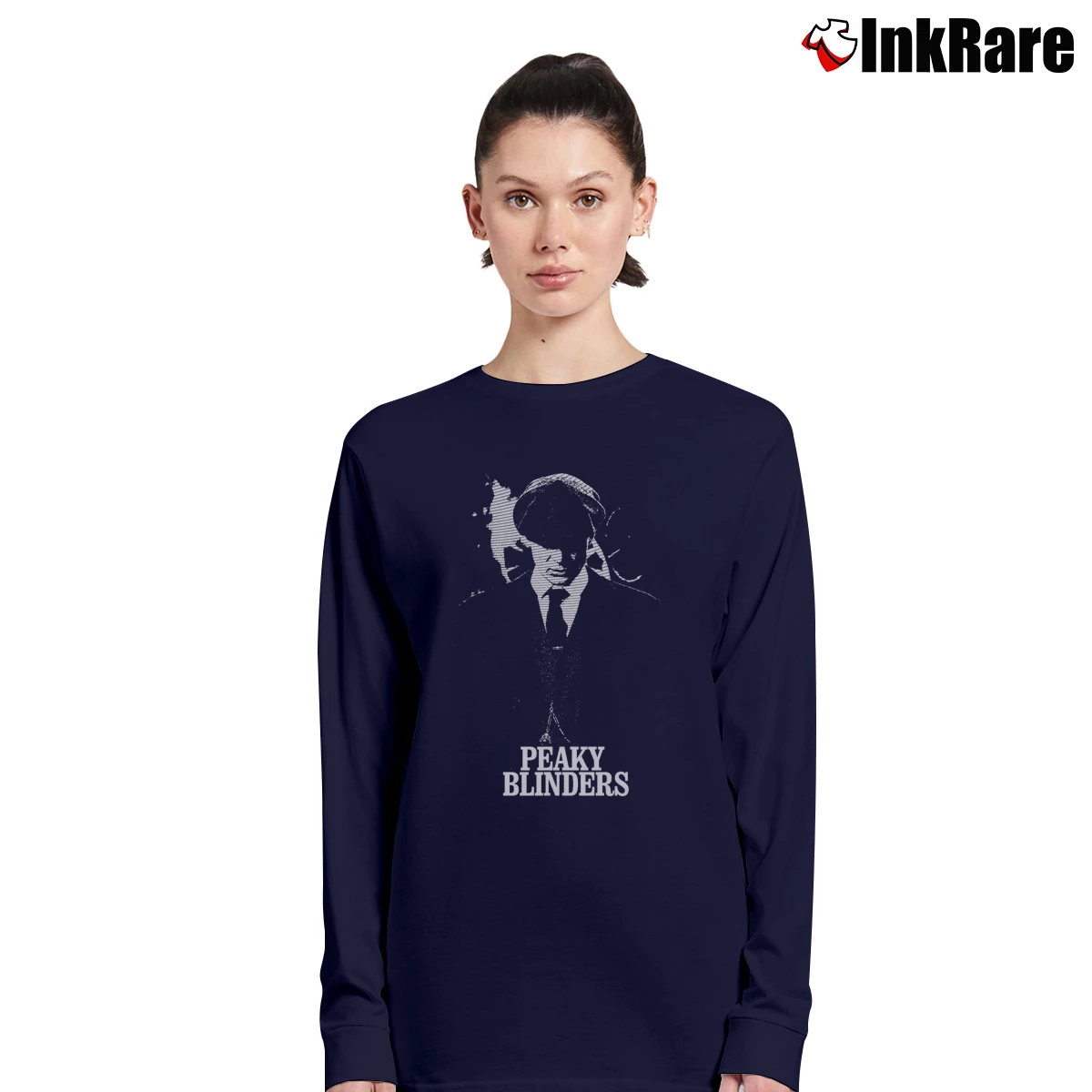 Cillian Murphy Peaky Blinders Women’s Long-Sleeve Top in navy – Effortless Layer Women’s Cillian Murphy Peaky Blinders Long-Sleeve Top in navy | Sleek, Versatile, All-Season