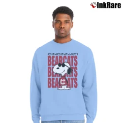 Men’s Cincinnati Bearcats Snoopy Joe Cool Crewneck Sweatshirt in light blue | Cozy Fabric, Clean Style