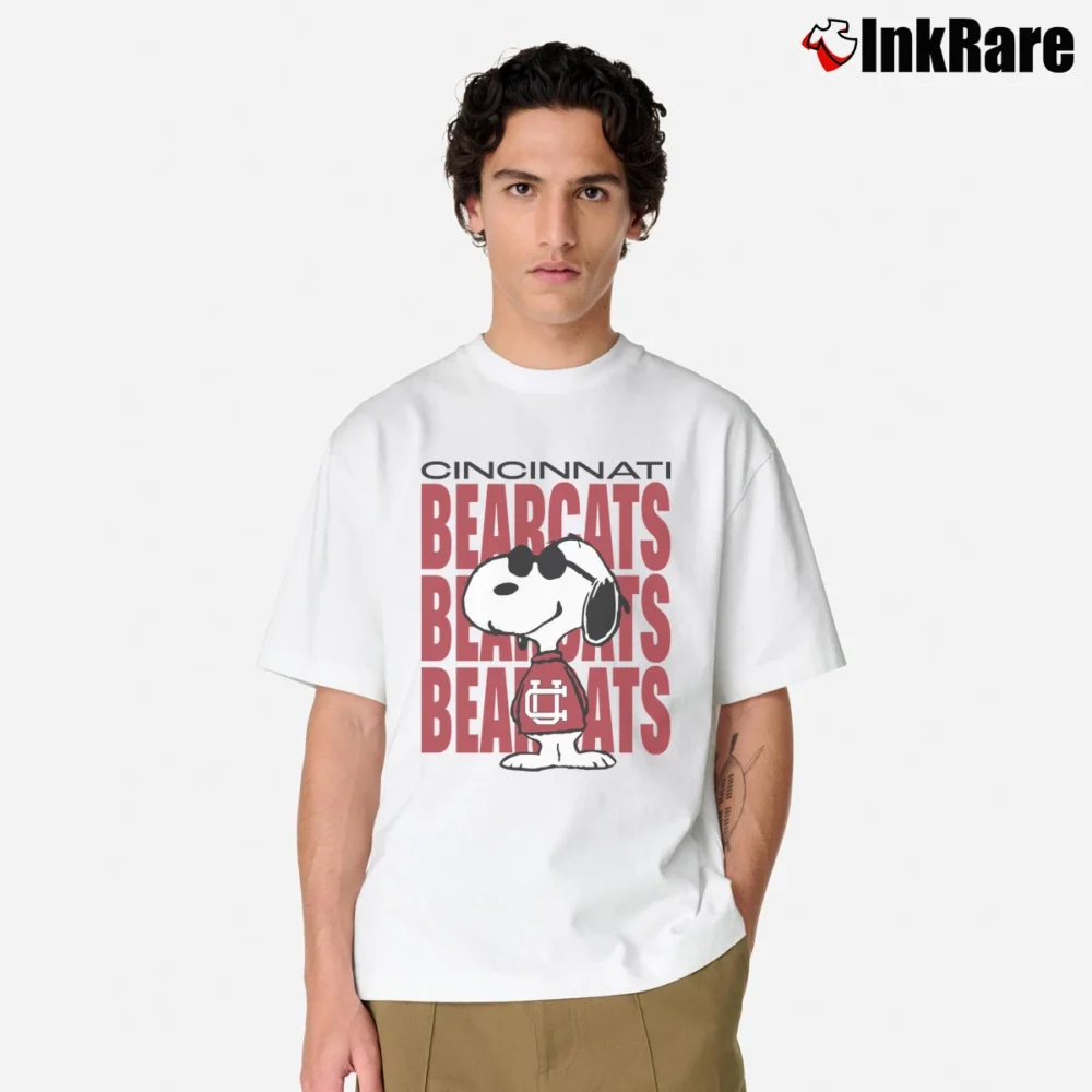 Men’s Cincinnati Bearcats Snoopy Joe Cool Classic T-Shirt in white | Soft, Breathable Everyday Wear