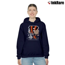 Women’s Cincinnati Bengals Charlie Brown Snoopy NFL Football Cozy Hoodie in navy | Warm, Structured, Stylish