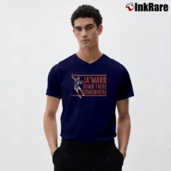 Men’s cincinnati bengals joe burrow ja'marr chase down there somewhere for NFL Fans V-Neck Tee in navy | Sharp, Breathable, Everyday Staple