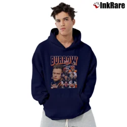 Men’s cincinnati bengals joe burrow vintage collage for NFL Fans Pullover Hoodie in navy | Cozy, Durable, Modern Fit