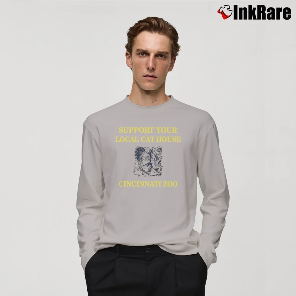 Men’s Cincinnati Zoo Bengals 80s – Support Your Local Big Cat House Long-Sleeve Shirt in sport grey | Sleek, Lightweight, Year-Round Wear