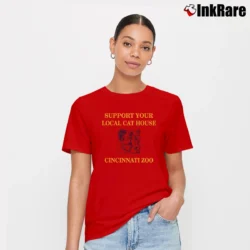 Women’s Cincinnati Zoo Bengals 80s – Support Your Local Big Cat House Signature T-Shirt in red | Soft, Flattering Fit