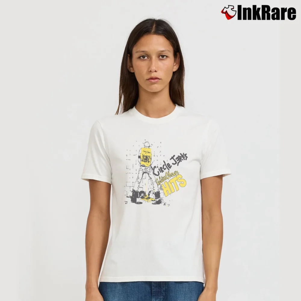 Women’s Circle Jerks Golden Shower Signature T-Shirt in white | Soft, Flattering Fit