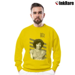 Men’s Claire Huxtable From Servedfresh Crewneck Sweatshirt in yellow | Cozy Fabric, Clean Style