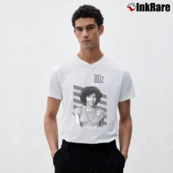 Men’s Claire Huxtable From Servedfresh V-Neck Tee in white | Sharp, Breathable, Everyday Staple
