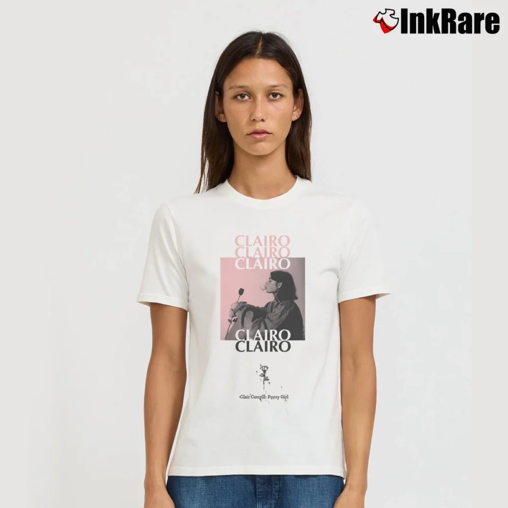Women’s Clairo Pretty Girl Immunity 2019 Tour Signature T-Shirt in white | Soft, Flattering Fit