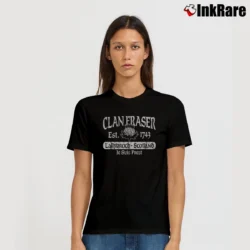 Women’s Clan Fraser Lallybroch Scotland Signature T-Shirt in black | Soft, Flattering Fit