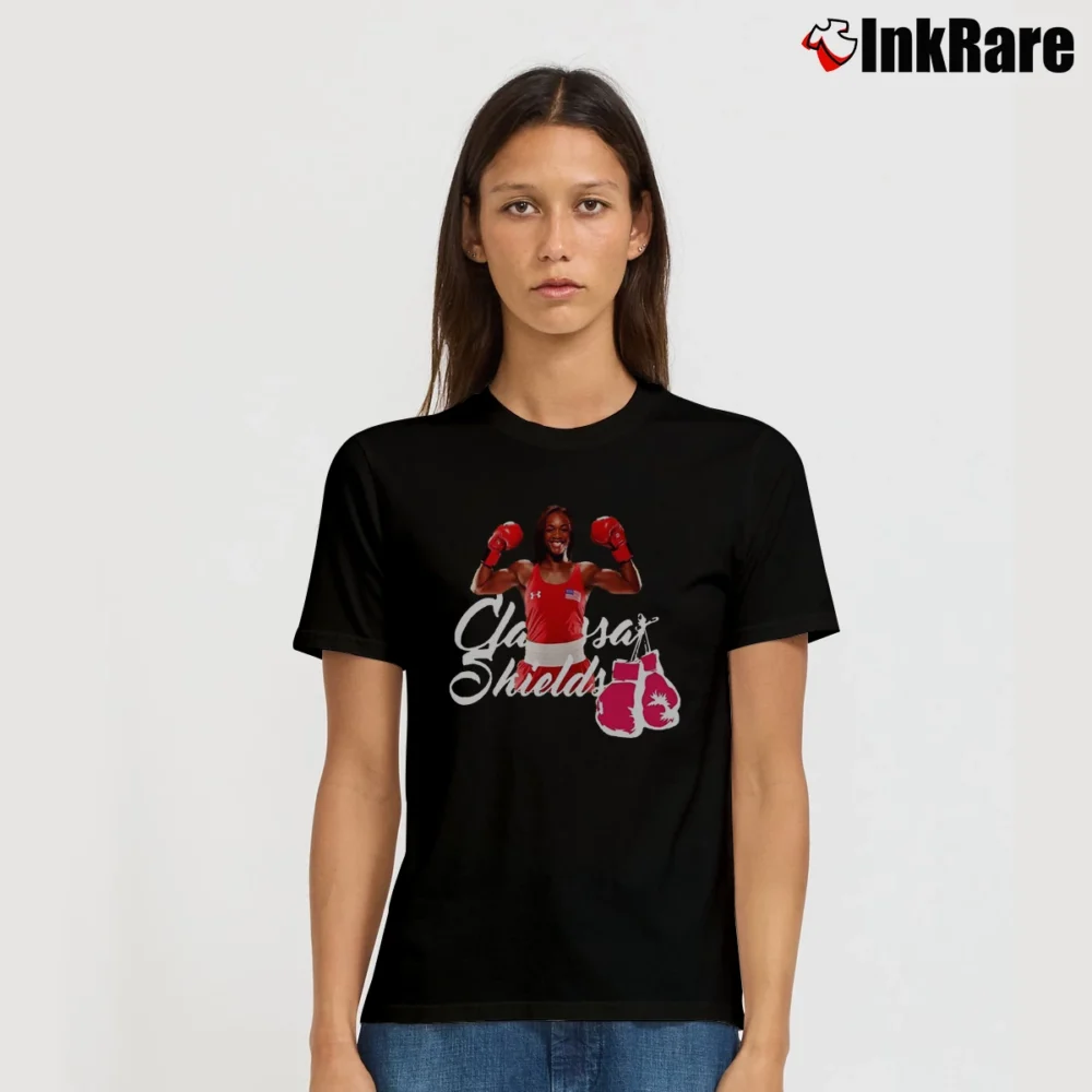 Women’s Claressa Shields Boxing Champion Signature T-Shirt in black | Soft, Flattering Fit
