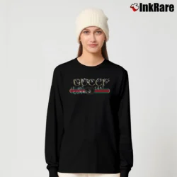 Women’s Classic Gucci Logo Graphic Long-Sleeve Top in black | Sleek, Versatile, All-Season