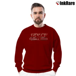 Men’s Classic Gucci Logo Graphic Crewneck Sweatshirt in maroon | Cozy Fabric, Clean Style