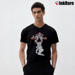 Men’s Classic Harley Davidson Motorcycle V-Neck Tee in black | Sharp, Breathable, Everyday Staple
