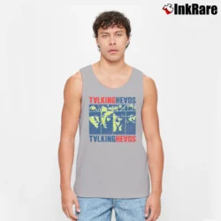 Men’s Classic Talking Heads Poster Tank Top in sport grey | Breathable, Active-Friendly Design