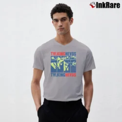 Men’s Classic Talking Heads Poster V-Neck Tee in sport grey | Sharp, Breathable, Everyday Staple
