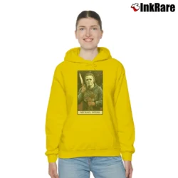 Women’s Classic Tarrot Card Style Michael Myers Halloween Cozy Hoodie in yellow | Warm, Structured, Stylish