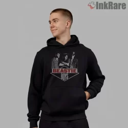 Classic Trio Beastie Boys Street Portrait Shirt on black hoodie for men graphic tee