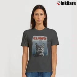 Women’s Claws Cat And Mouse Jaws Parody Signature T-Shirt in charcoal | Soft, Flattering Fit