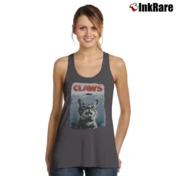 Women’s Claws Cat And Mouse Jaws Parody Tank Top in charcoal | Lightweight, Movement-Friendly