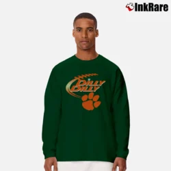 Men’s Clemson Tigers Bud Light Dilly Dilly Graphic Long-Sleeve Shirt in forest green | Sleek, Lightweight, Year-Round Wear