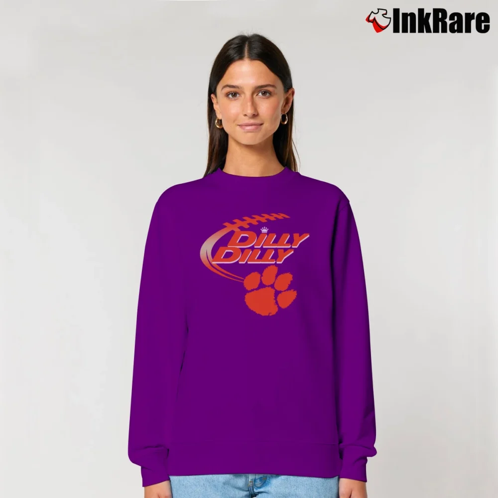 Women’s Clemson Tigers Bud Light Dilly Dilly Graphic Relaxed Sweatshirt in purple | Soft, Laid-Back Vibe
