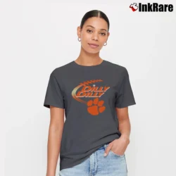 Women’s Clemson Tigers Bud Light Dilly Dilly Graphic Signature T-Shirt in charcoal | Soft, Flattering Fit