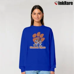 Women’s Clemson Tigers Mickey Mouse Christmas Relaxed Sweatshirt in royal blue | Soft, Laid-Back Vibe