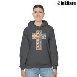 Women’s Clemson University Tiger Paw I Can Do All Things Through Christ Who Strengthens Me Cozy Hoodie in charcoal | Warm, Structured, Stylish