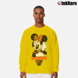 Men’s Cleveland Browns Football Mimi Mouse Walt Disney Long-Sleeve Shirt in yellow | Sleek, Lightweight, Year-Round Wear