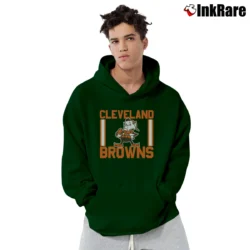 Men’s cleveland browns for Loyal Football Fans Pullover Hoodie in forest green | Cozy, Durable, Modern Fit