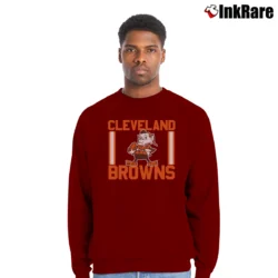 Men’s cleveland browns for Loyal Football Fans Crewneck Sweatshirt in maroon | Cozy Fabric, Clean Style