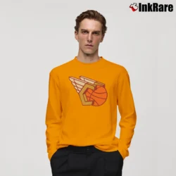 Men’s cleveland cavaliers wings logo for NBA Fans Long-Sleeve Shirt in orange | Sleek, Lightweight, Year-Round Wear