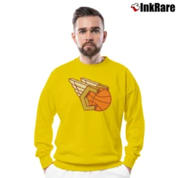 Men’s Cleveland Cavaliers Wings Logo Crewneck Sweatshirt in yellow | Cozy Fabric, Clean Style