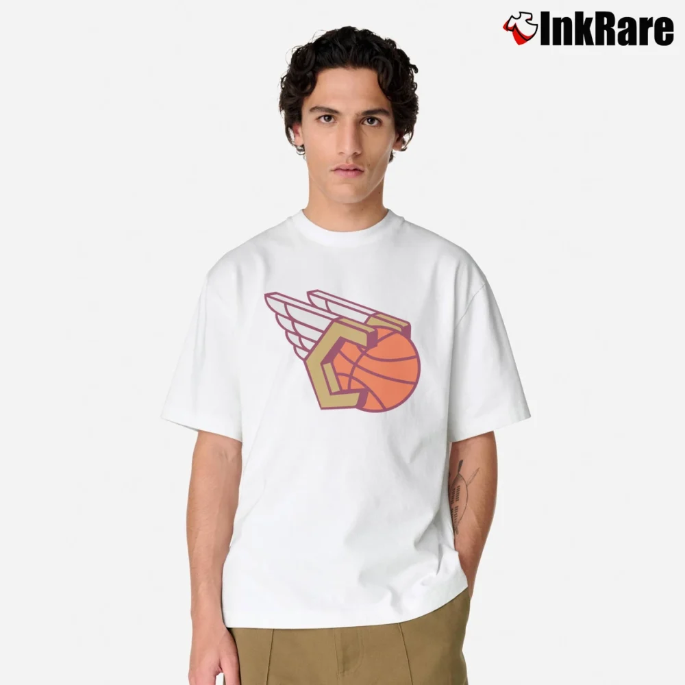 Men’s Cleveland Cavaliers Wings Logo Classic T-Shirt in white | Soft, Breathable Everyday Wear