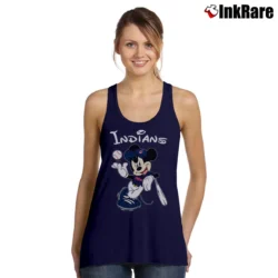 Women’s Cleveland Indians Mickey Mouse Baseball Team Tank Top in navy | Lightweight, Movement-Friendly