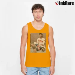 Men’s Cleveland Indians Satchel Paige 1948 Tank Top in orange | Breathable, Active-Friendly Design