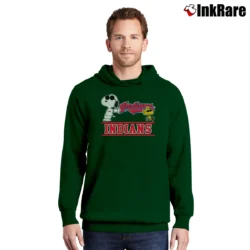 Men’s Cleveland Indians Snoopy Woodstock Pullover Hoodie in forest green | Cozy, Durable, Modern Fit