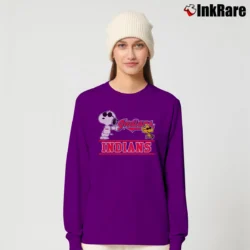 Women’s Cleveland Indians Snoopy Woodstock Long-Sleeve Top in purple | Sleek, Versatile, All-Season