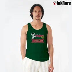Men’s Cleveland Indians Snoopy Woodstock Tank Top in forest green | Breathable, Active-Friendly Design